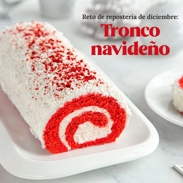 Reto de repostería de diciembre: Tronco red velvet navideño